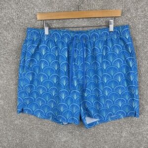 Bearbottom 5.5" Swim Trunks Men's XXL Blue AOP Scale‎ Print